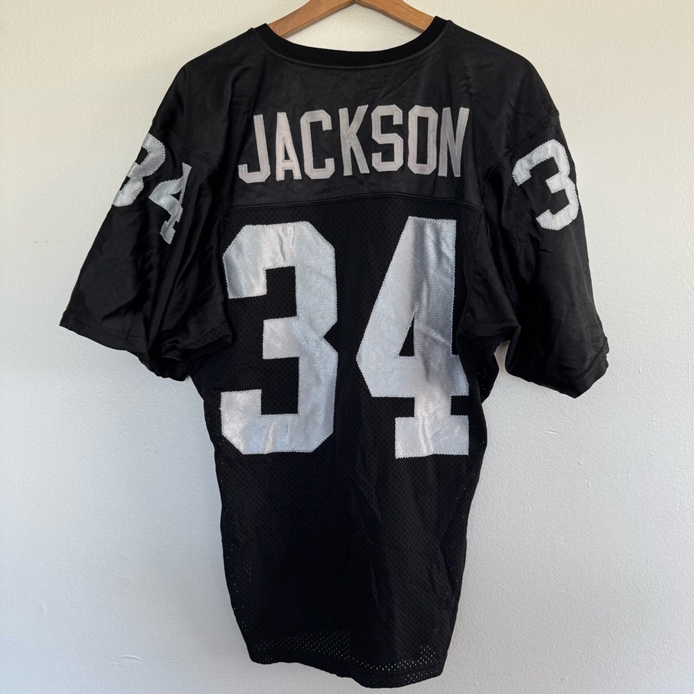 Vintage Bo Jackson Los Angeles Raiders Jersey Size 36 NFL Football Sand Knit 80s